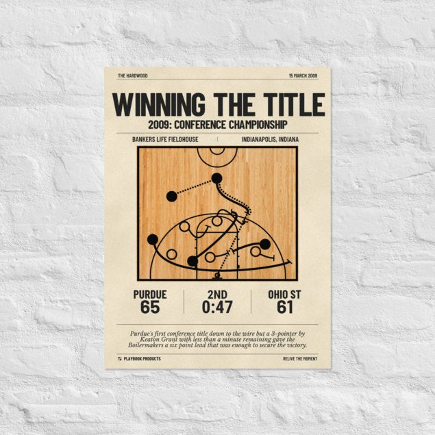 Greatest Purdue Basketball Plays Poster: Winning the title (2009)