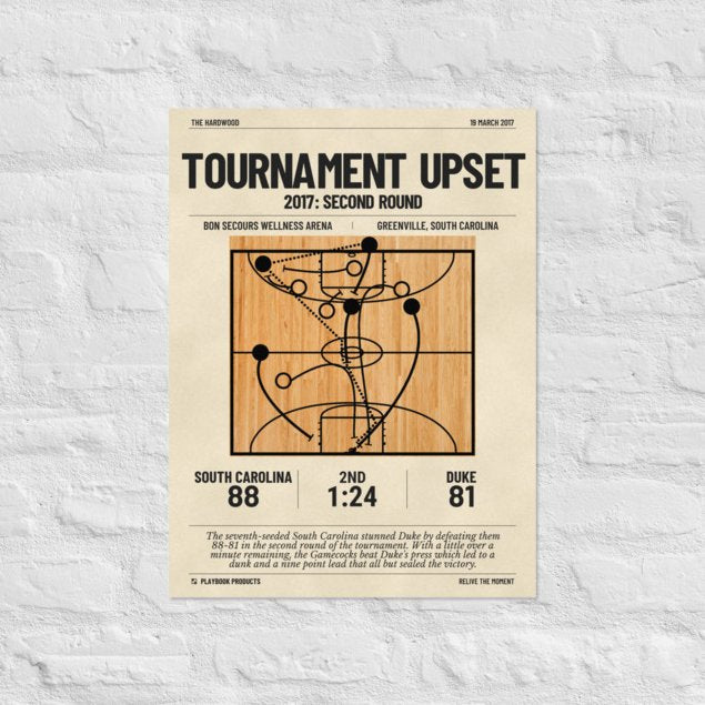 Greatest South Carolina Basketball Plays Poster: Tournament upset (2017)