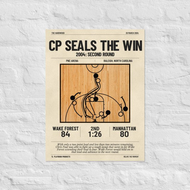 Greatest Wake Forest Basketball Plays Poster: CP seals the win (2004)