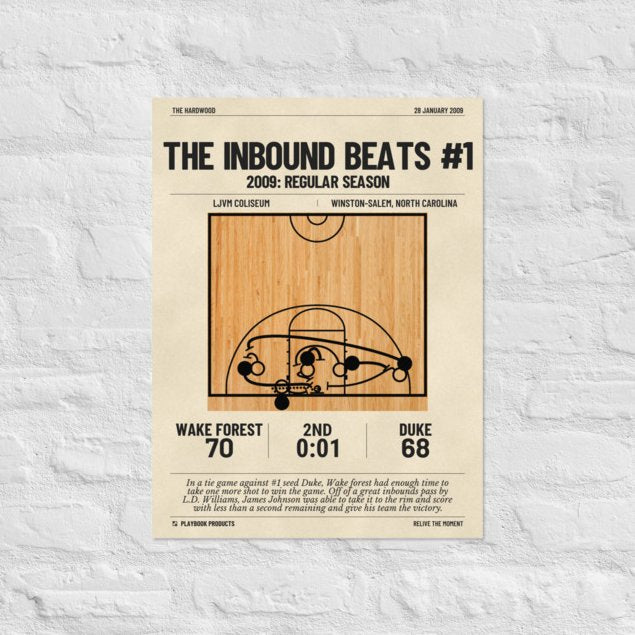 Greatest Wake Forest Basketball Plays Poster: The Inbound beats #1 (2009)