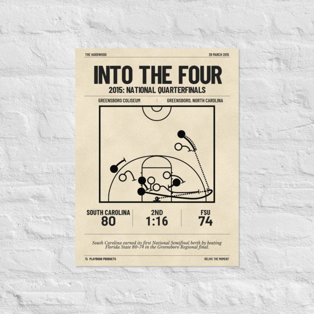 Greatest South Carolina Basketball Women's Plays Poster: Into the Four (2015)