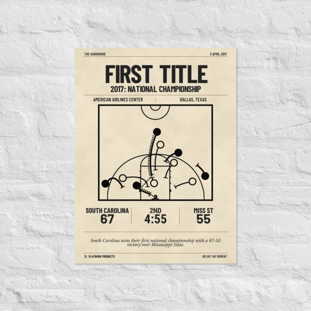 Greatest South Carolina Basketball Women's Plays Poster: First title (2017)
