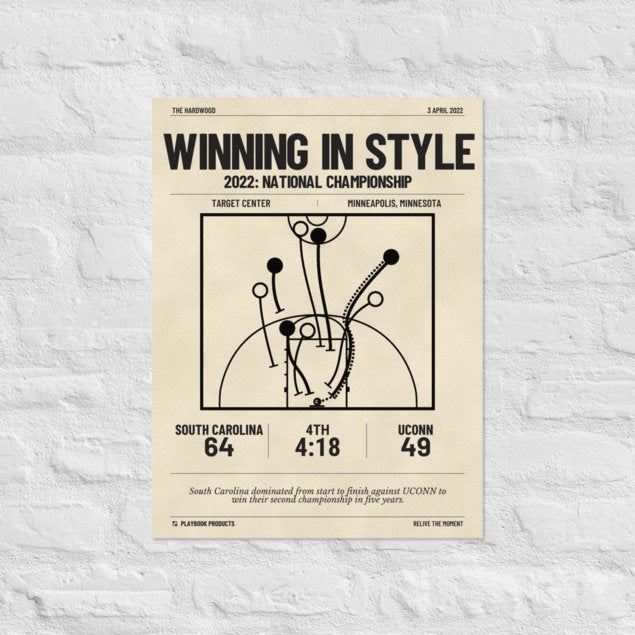 Greatest South Carolina Basketball Women's Plays Poster: Winning in style (2022)