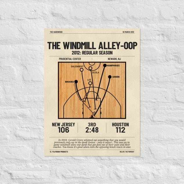 Greatest Brooklyn Nets Plays Poster: The windmill alley-oop (2012)