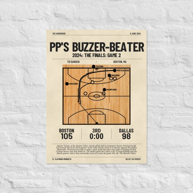 Greatest Boston Celtics Plays Poster: PP's Buzzer-Beater (2024)