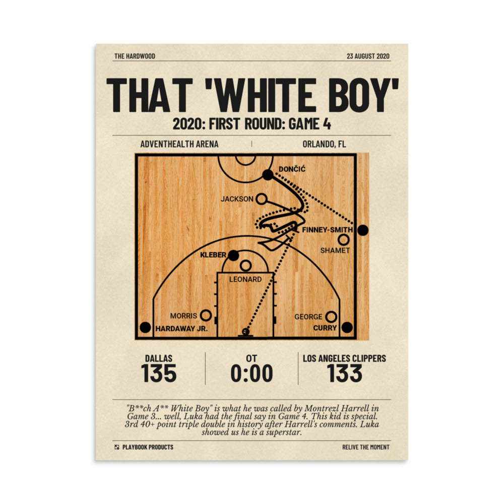 Greatest Dallas Mavericks Plays Poster: That 'White Boy' (2020)