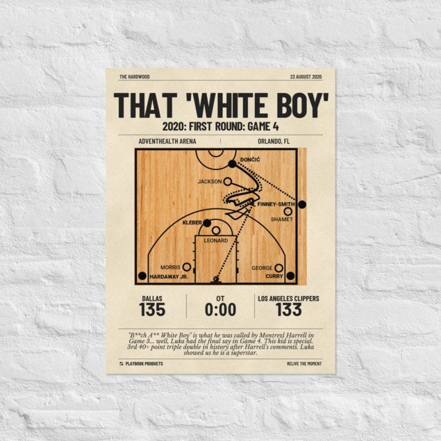 Greatest Dallas Mavericks Plays Poster: That 'White Boy' (2020)