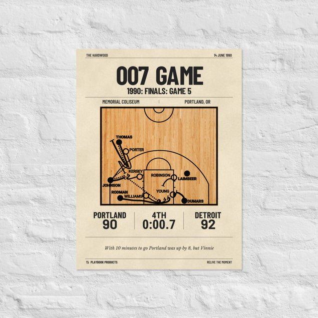Greatest Detroit Pistons Plays Poster: 007 game (1990)