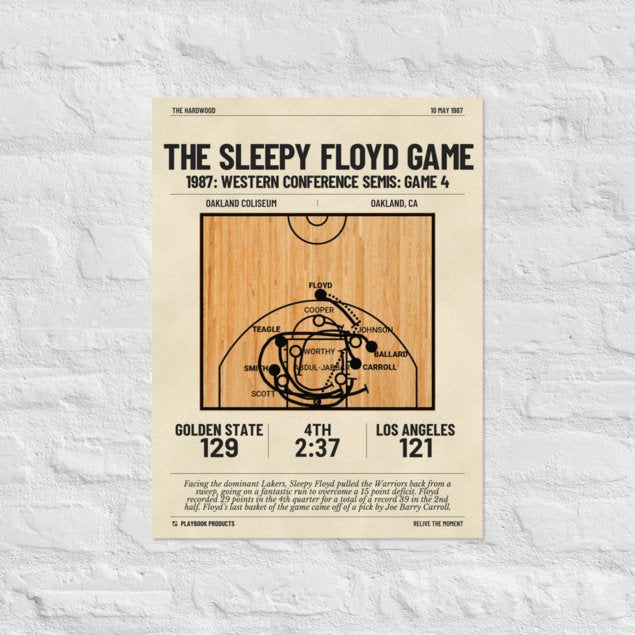 Greatest Golden State Warriors Plays Poster: The Sleepy Floyd Game (1987)