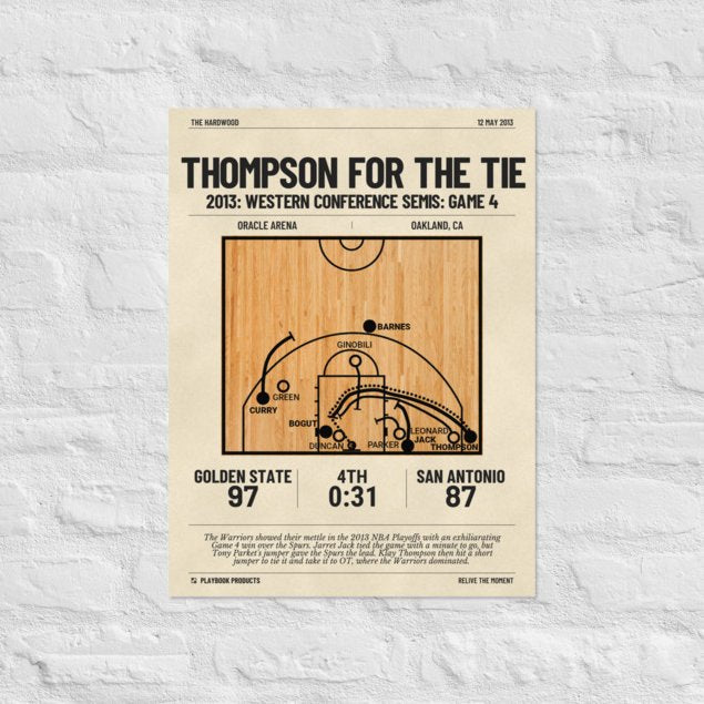 Greatest Golden State Warriors Plays Poster: Thompson for the tie (2013)