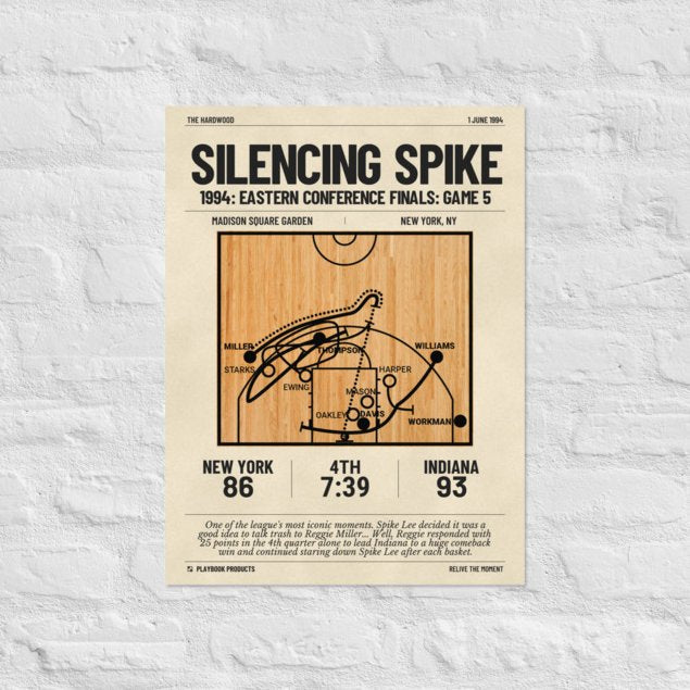 Greatest Indiana Pacers Plays Poster: Silencing Spike (1994)