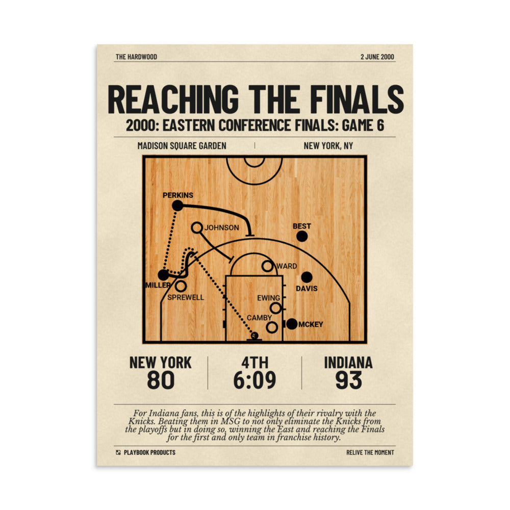 Greatest Indiana Pacers Plays Poster: Reaching the Finals (2000)