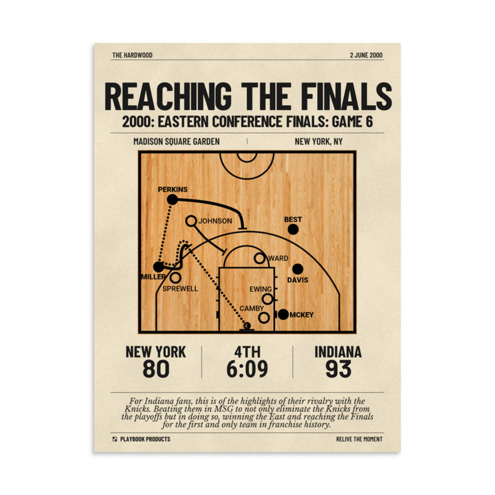 Greatest Indiana Pacers Plays Poster: Reaching the Finals (2000)