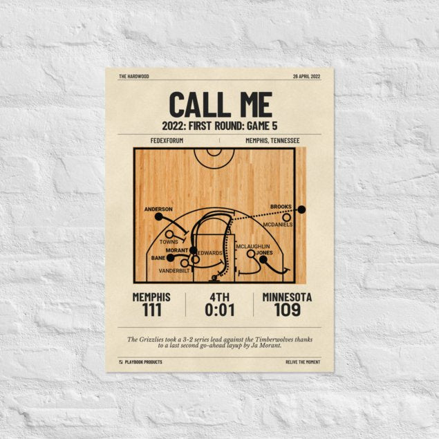 Greatest Memphis Grizzlies Plays Poster: Call me (2022)