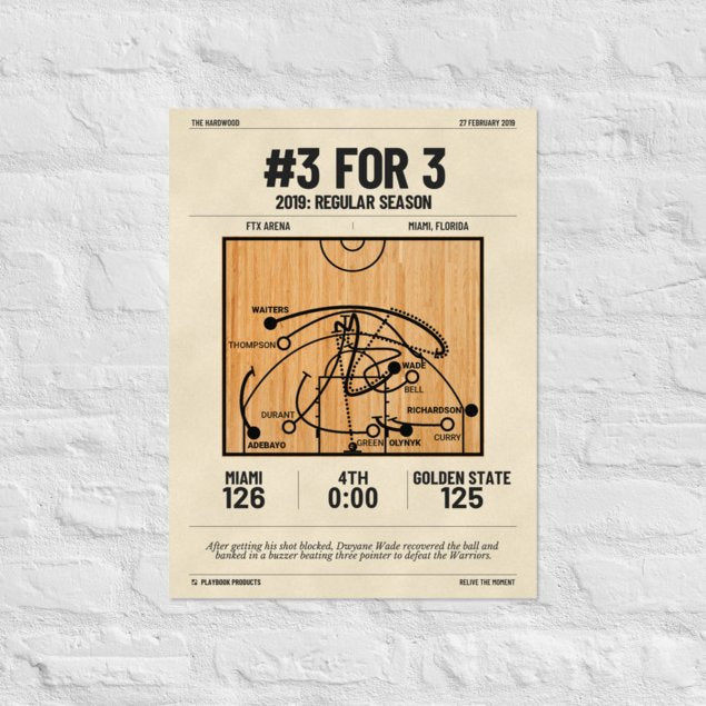 Greatest Miami Heat Plays Poster: #3 for 3 (2019)