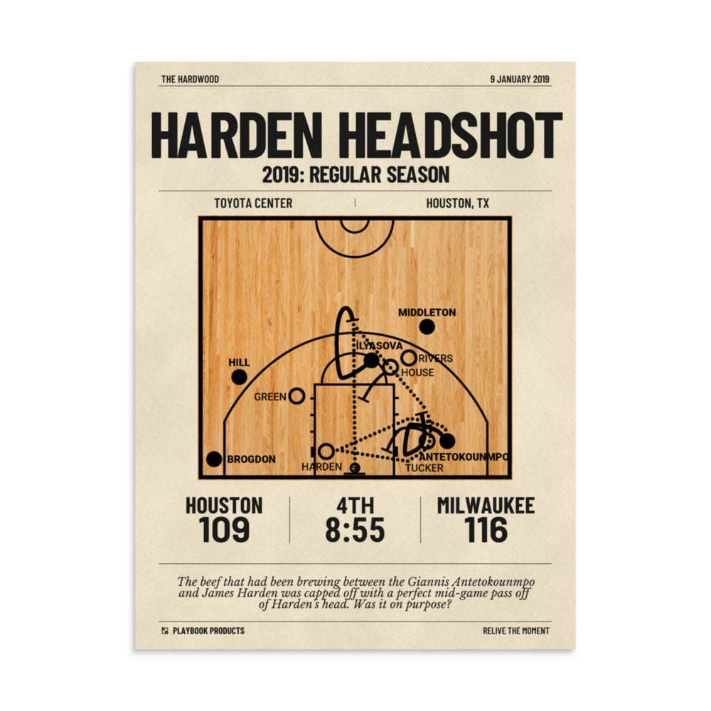 Oddest Bucks Plays Poster: Harden Headshot (2019)