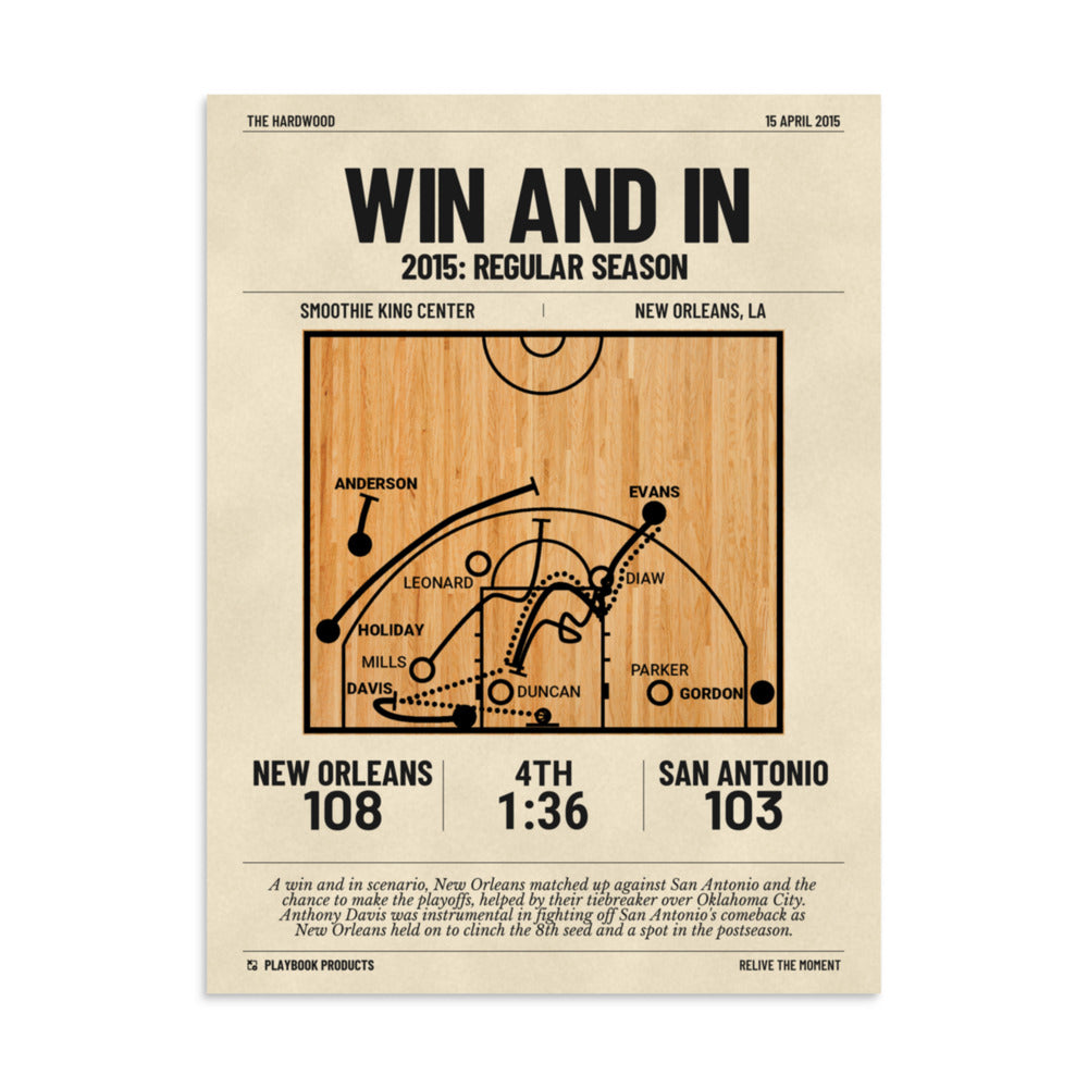 Greatest New Orleans Pelicans Plays Poster: Win and in (2015)