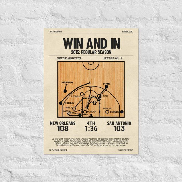 Greatest New Orleans Pelicans Plays Poster: Win and in (2015)
