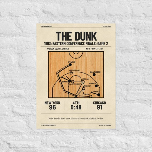 Greatest New York Knicks Plays Poster: The Dunk (1993)