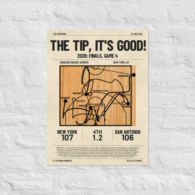 Greatest New York Knicks Plays Poster: The Tip, It's Good! (2026)