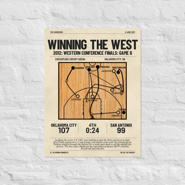 Greatest Oklahoma City Thunder Plays Poster: Winning the West (2012)