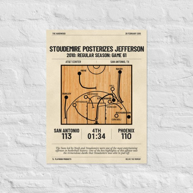 Greatest Phoenix Suns Plays Poster: Stoudemire posterizes Jefferson (2010)