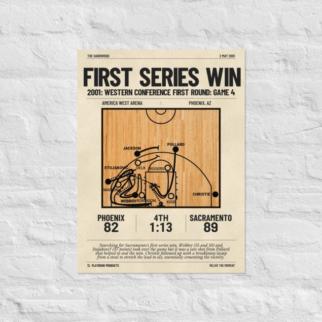 Greatest Sacramento Kings Plays Poster: First series win (2001)