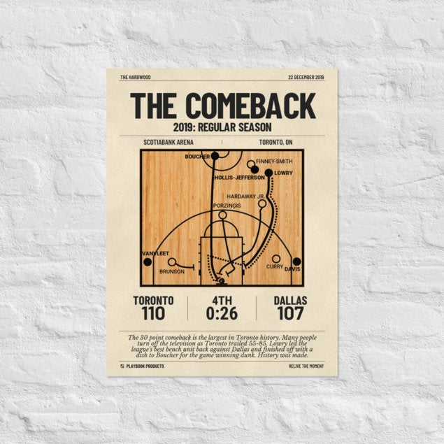 Greatest Toronto Raptors Plays Poster: The Comeback (2019)