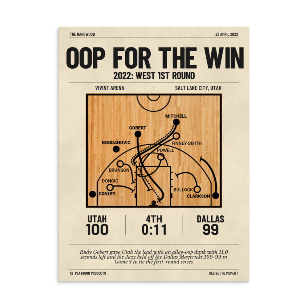 Greatest Utah Jazz Plays Poster: Oop for the win (2022)