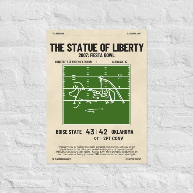 Greatest Boise State Football Plays Poster: The Statue of Liberty (2007)