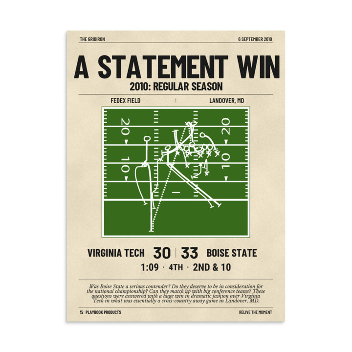 Greatest Boise State Football Plays Poster: A statement win (2010)