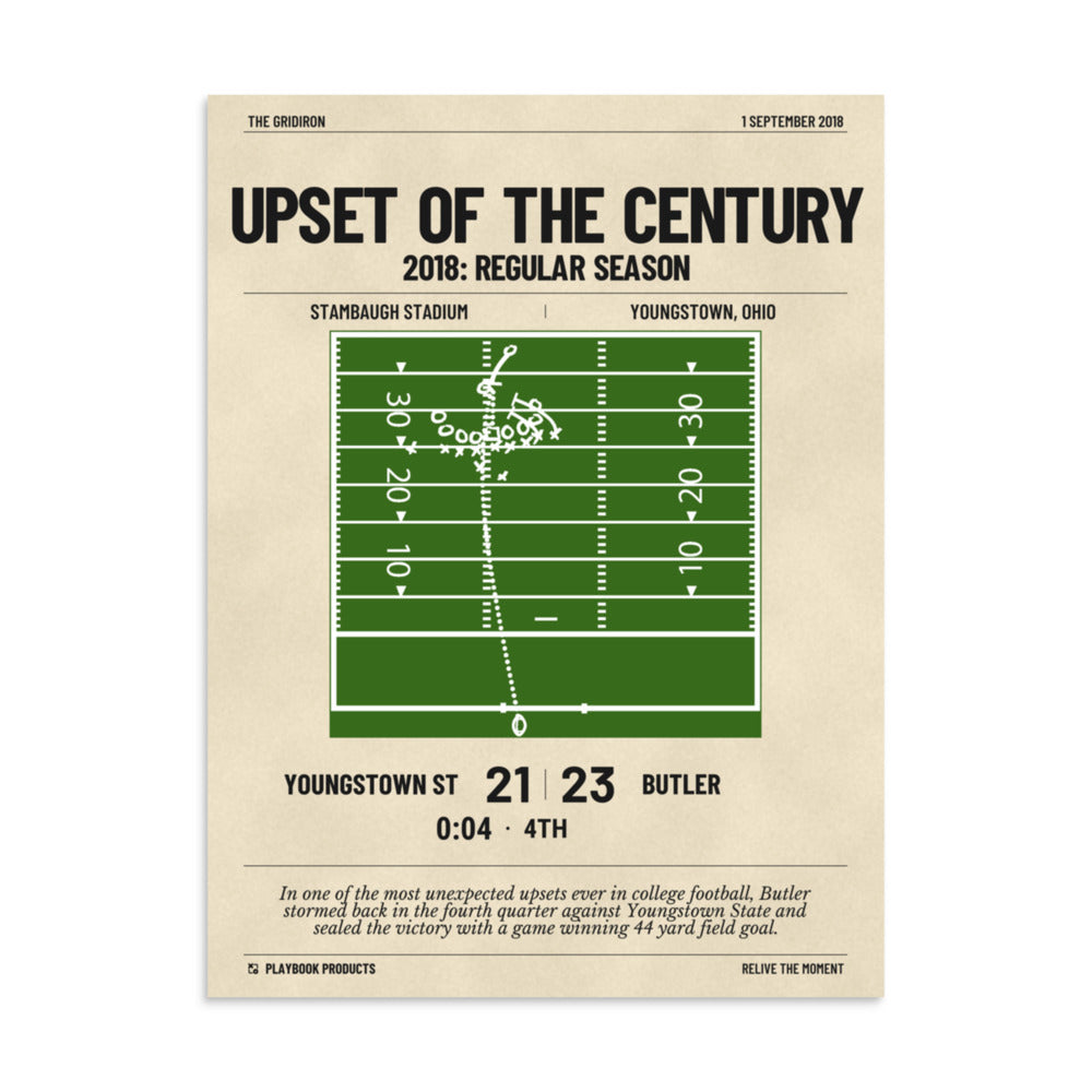 Greatest Butler Football Plays Poster: Upset of the century (2018)