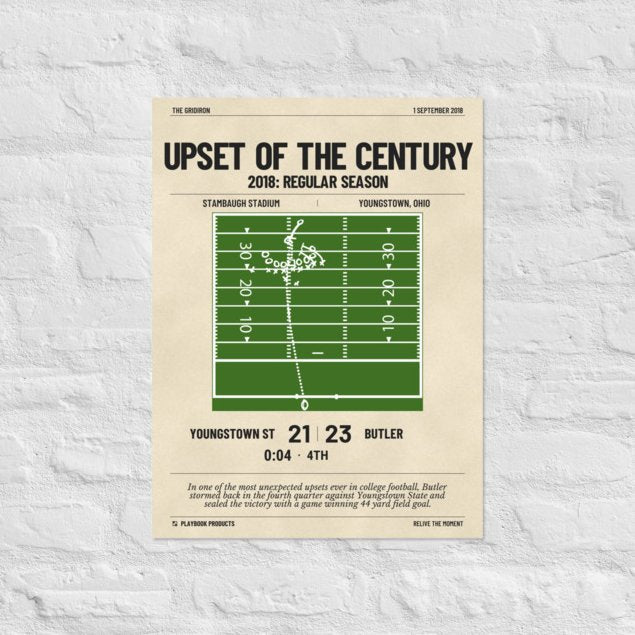 Greatest Butler Football Plays Poster: Upset of the century (2018)