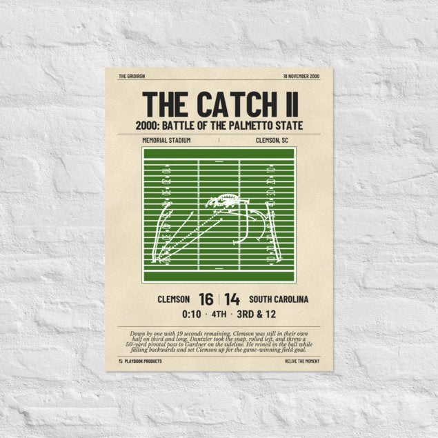Greatest Clemson Football Plays Poster: The Catch II (2000)