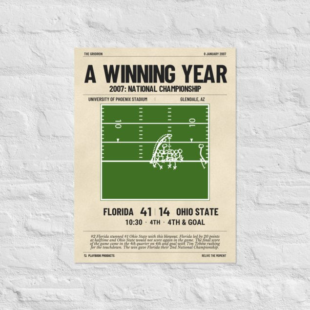 Greatest Florida Football Plays Poster: A winning year (2007)