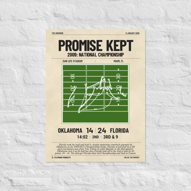Greatest Florida Football Plays Poster: Promise kept (2009)