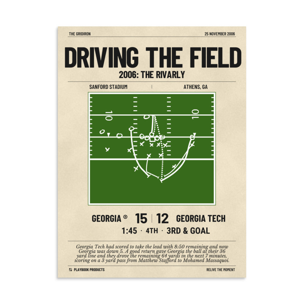 Greatest Georgia Football Plays Poster: Driving the field (2006)