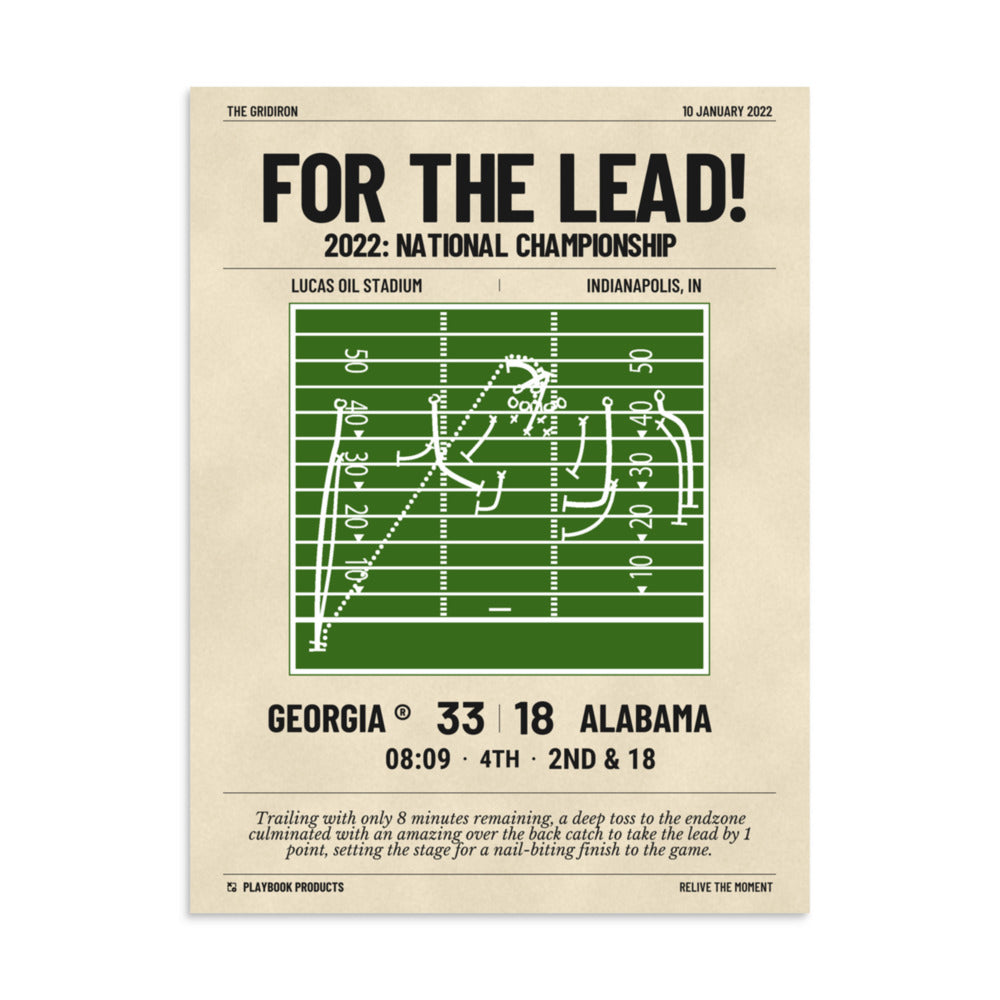 Greatest Georgia Football Plays Poster: For the lead! (2022)