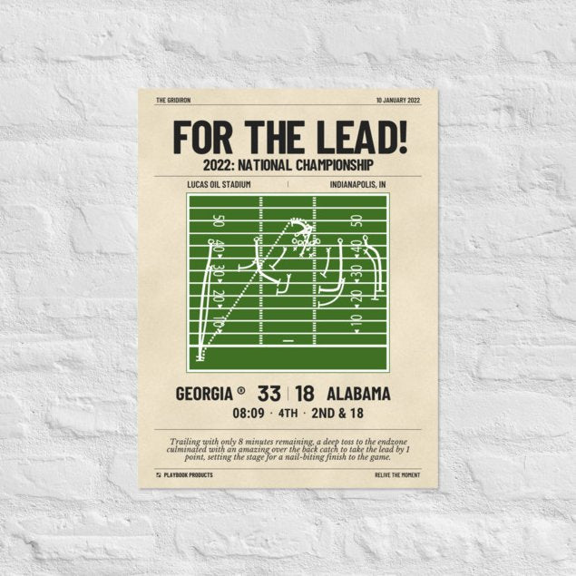 Greatest Georgia Football Plays Poster: For the lead! (2022)