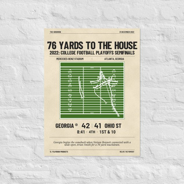 Greatest Georgia Football Plays Poster: 76 yards to the house (2022)