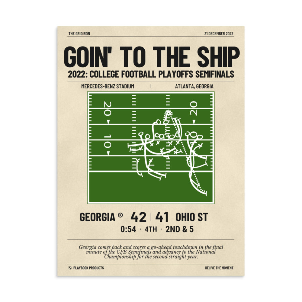 Greatest Georgia Football Plays Poster: Goin' to the ship (2022)