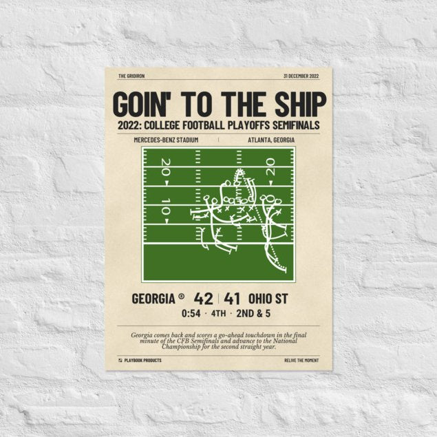 Greatest Georgia Football Plays Poster: Goin' to the ship (2022)