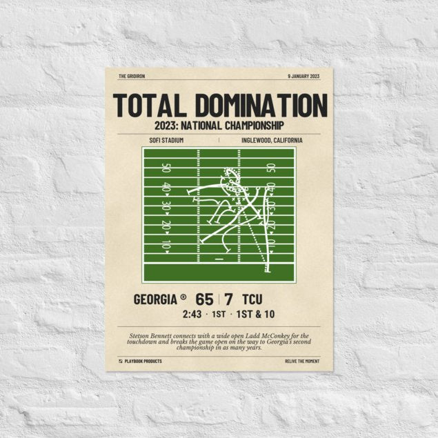 Greatest Georgia Football Plays Poster: Total domination (2023)