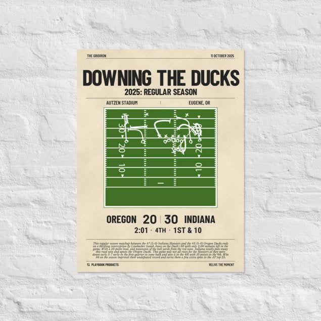Greatest Indiana Football Plays Poster: Downing The Ducks (2025)