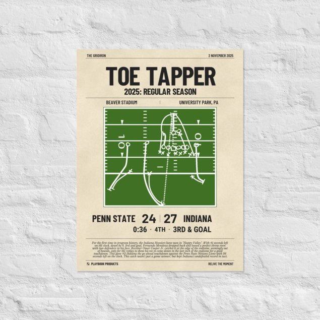 Greatest Indiana Football Plays Poster: Toe Tapper (2025)