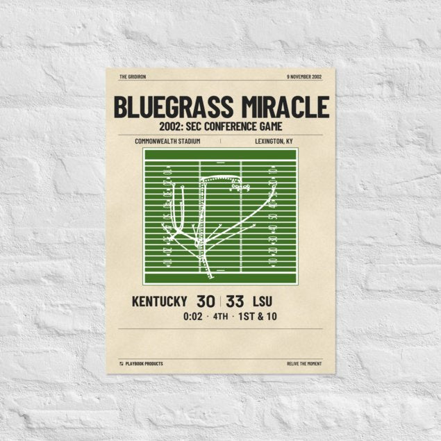 Greatest LSU Football Plays Poster: Bluegrass Miracle (2002)