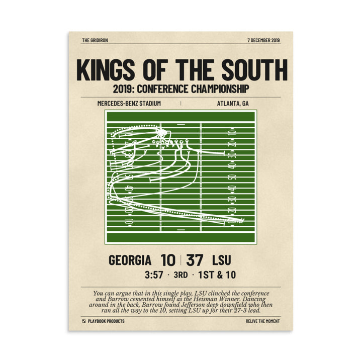 Greatest LSU Football Plays Poster: Kings of the South (2019)