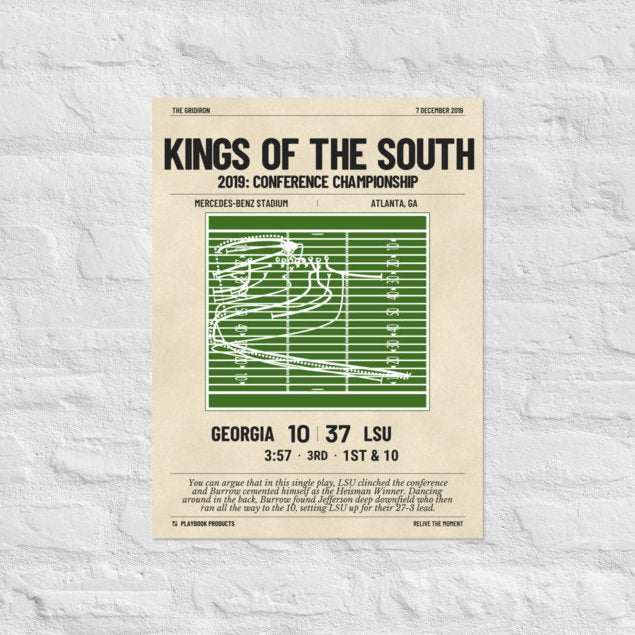 Greatest LSU Football Plays Poster: Kings of the South (2019)