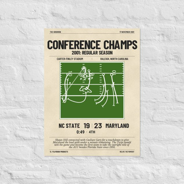 Greatest Maryland Football Plays Poster: Conference champs (2001)