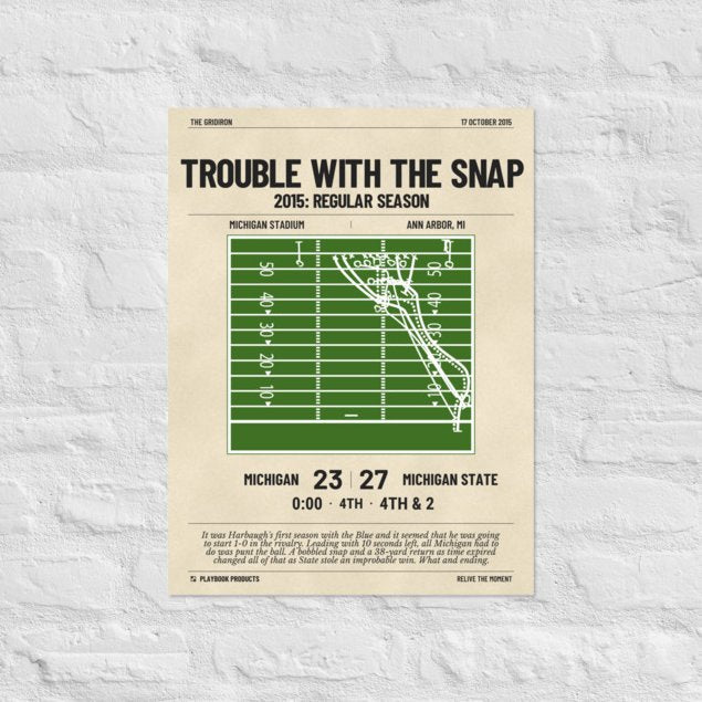 Greatest Michigan State Football Plays Poster: Trouble with the snap (2015)